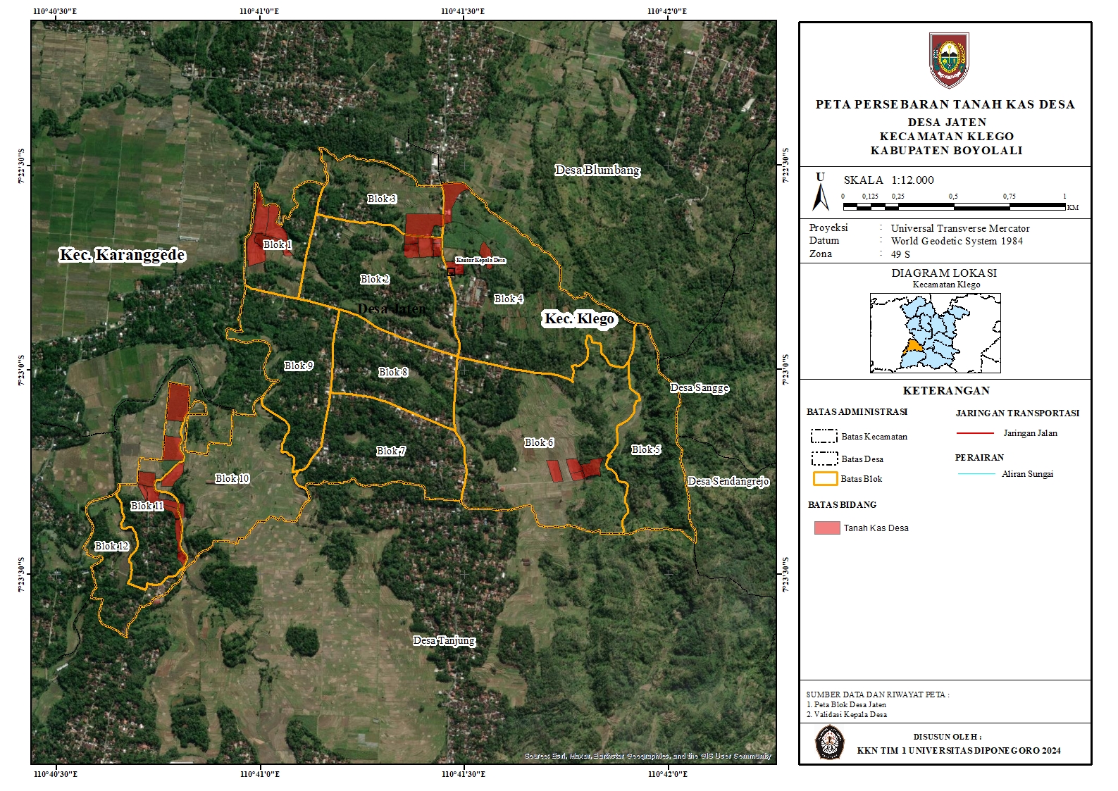 Peta Tanah Kas Desa Jaten
